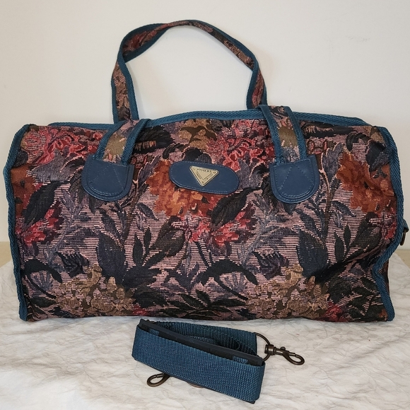 80s Riviera Floral Tapestry Duffle Bag - Picture 6 of 14
